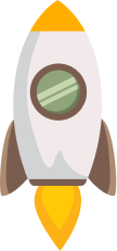 Foguete representando a missão
