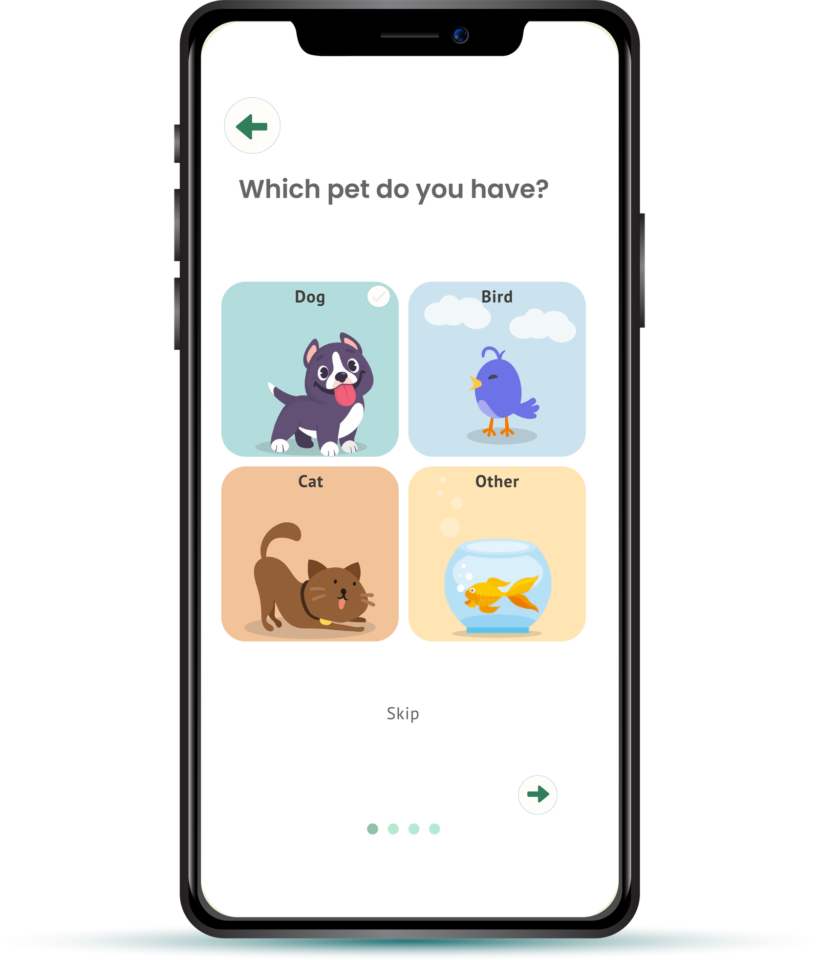 Mockup showing user research findings